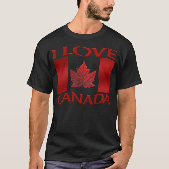 Eu adoro camiseta canadense mais camisa do tamanho (Frente)