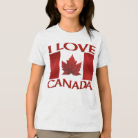 Eu adoro camiseta canadense Souvenir Canadá Camisa