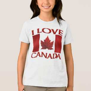 Eu adoro camiseta canadense Souvenir Canadá Camisa