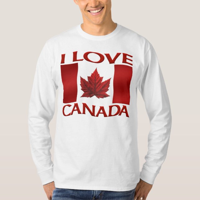 Eu adoro camiseta canadense Souvenir Sports Shirt (Frente)