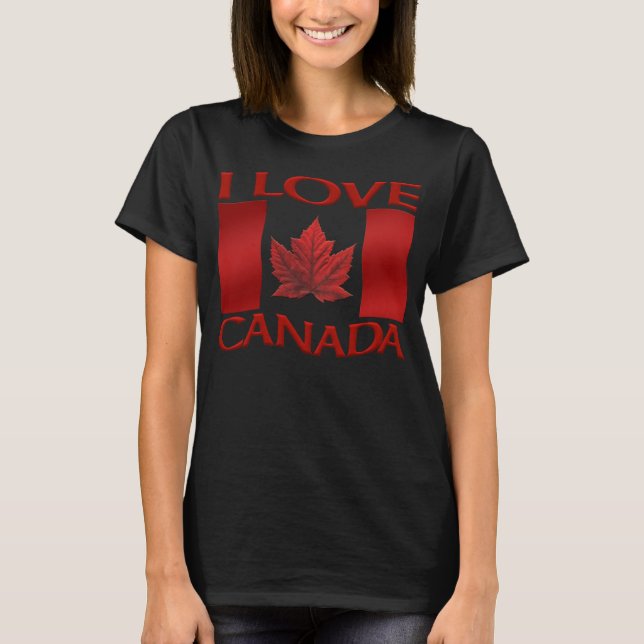 Eu adoro camiseta canadiana mogna canadense Tee (Frente)