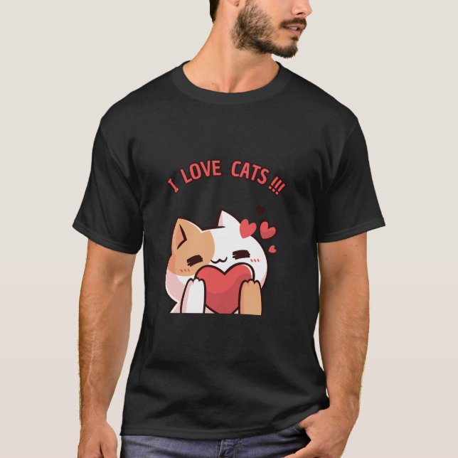 Eu adoro camiseta CATS (Frente)