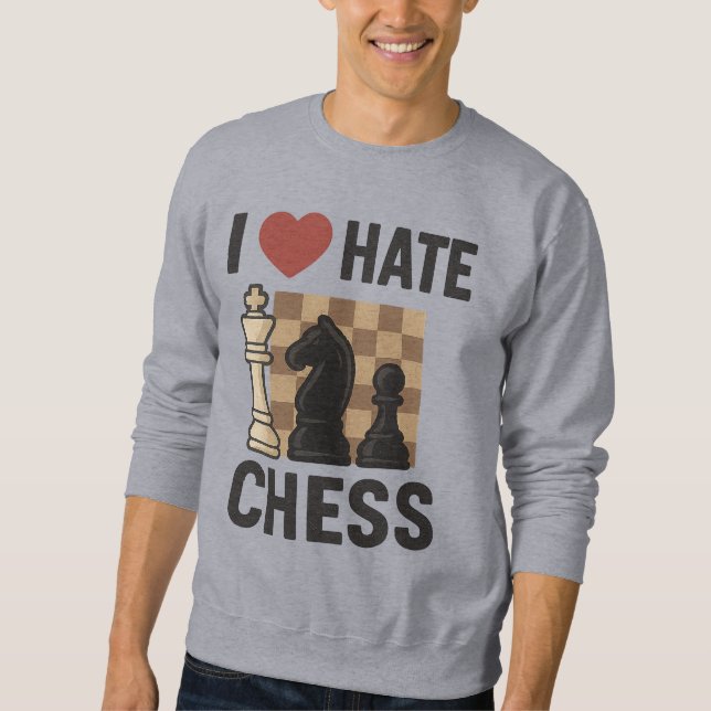 Eu adoro camiseta Chess (Frente)