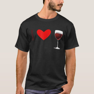 Eu adoro Camiseta de Bebendo de vinho tinto