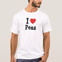 Eu adoro camiseta de coração de ervilha