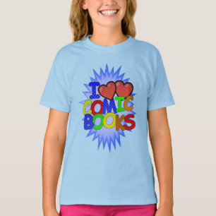 Eu Adoro Camiseta De Livros Em Quadrinhos