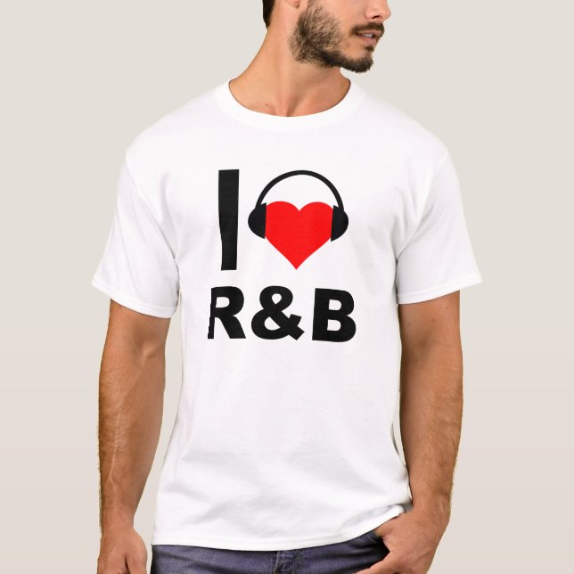 Eu Adoro Camiseta Divertida de R&B (Frente)