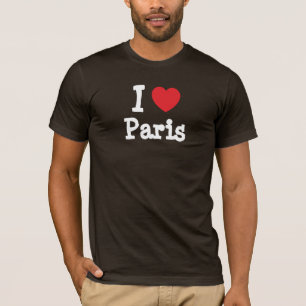 Eu adoro Camiseta do coração de Paris