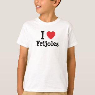 Eu adoro Camiseta do coração dos Frijoles