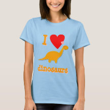 Eu adoro Camiseta dos Dinossauros