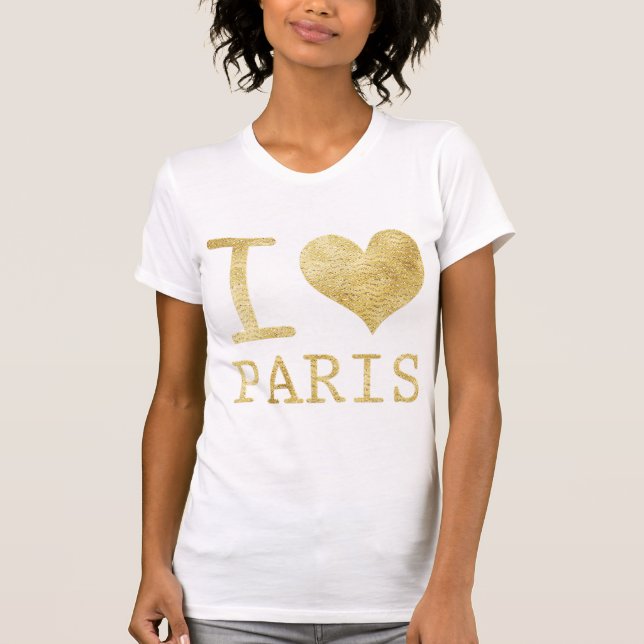 Eu adoro camiseta Paris (Frente)