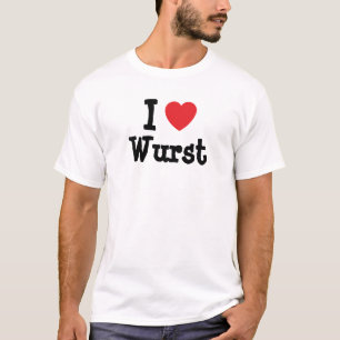 Eu adoro Camiseta Wurst Heart