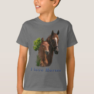 Eu adoro camisetas de cavalos