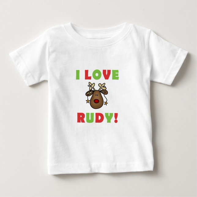 Eu adoro Camisetas e presentes de Rudy (Frente)