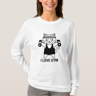 Eu adoro camisetas femininas de ginástica