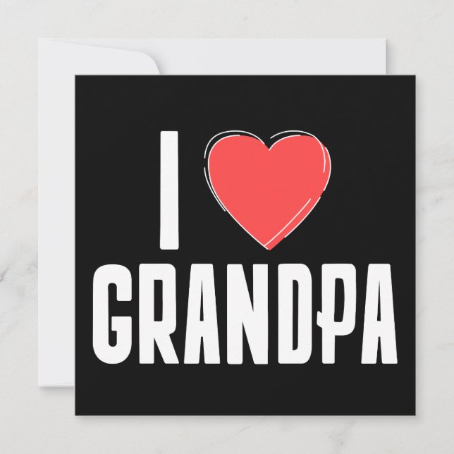 Eu adoro cartão de saudação GRANDPA - Nota para o  (Frente)