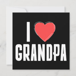 Eu adoro cartão de saudação GRANDPA - Nota para o