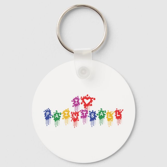 Eu adoro Chaveiro de Paintball (Frente)