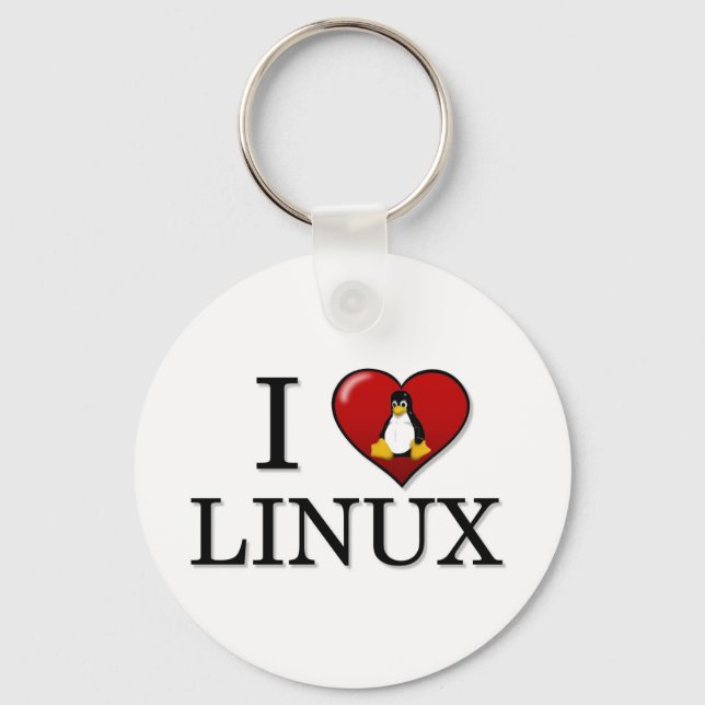 Eu adoro Chaveiro Linux (Frente)