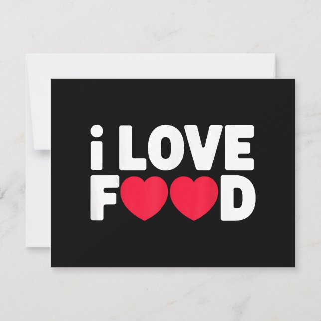 Eu adoro Comida Engraçado Presente de Foodie para  (Frente)