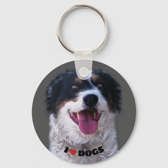 Eu adoro Dogs Chaveiro (Frente)