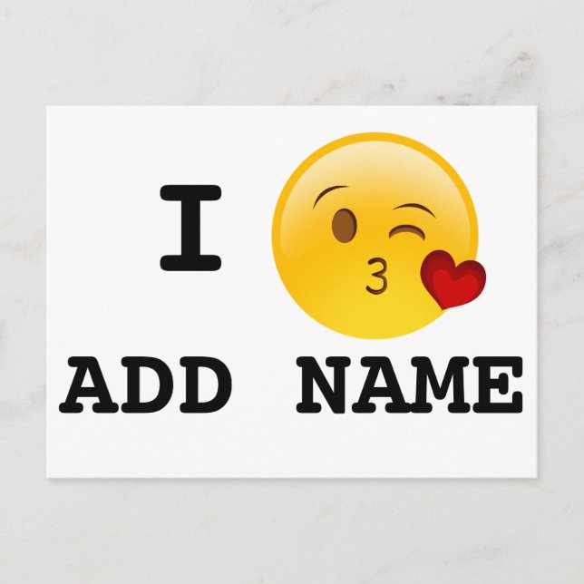 Eu adoro fazer um beijo em cartões postais persona (Frente)