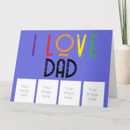 eu adoro fotos de pai Cartão de Saudação Dobrado