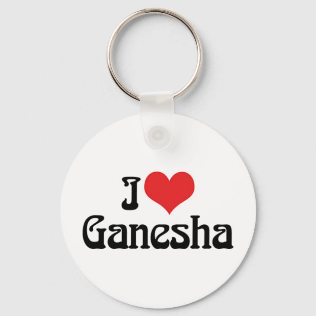 Eu adoro ganesha Chaveiro (Frente)