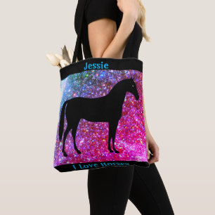 Eu Adoro Horses com Saco de Tote