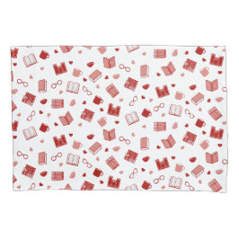 Eu adoro livros e ler um padrão vermelho bonito