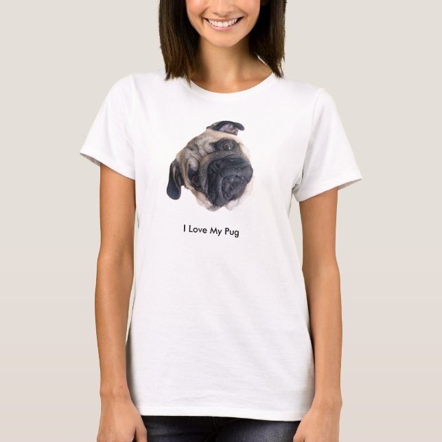 Eu Adoro Minha Camisa Pug (Frente)