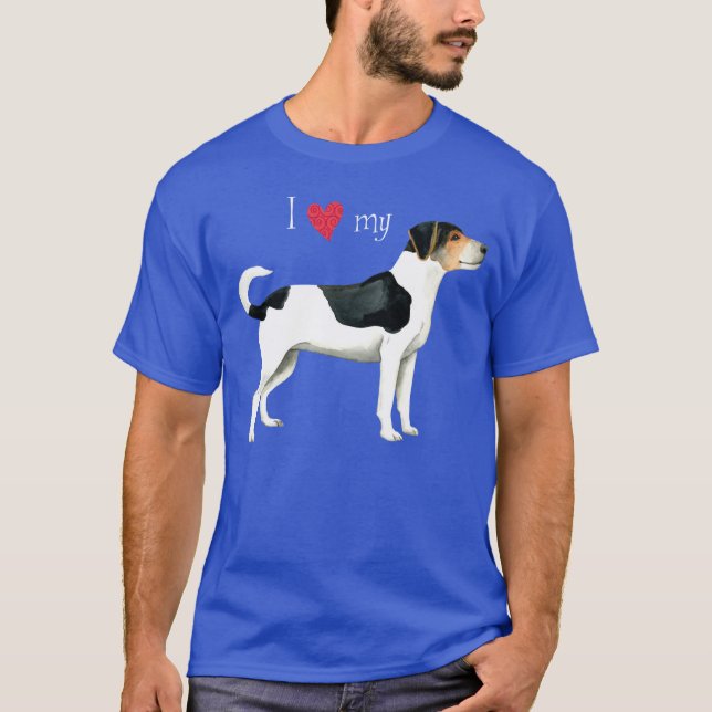 Eu adoro minha camiseta de cachorro-quente dinamar (Frente)