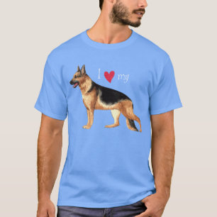 Eu adoro minha camiseta German shepherd