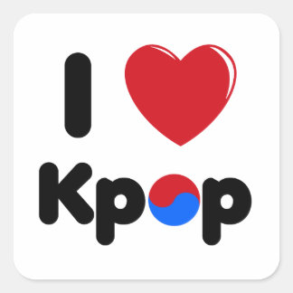 Eu adoro o adesivo do quadrado kpop