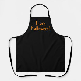 Eu adoro o Halloween Orange no Black Apron