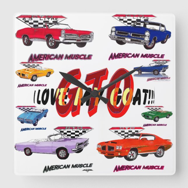 Eu adoro o meu relógio da parede do Goat (Frente)