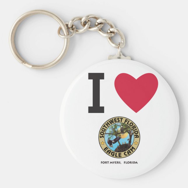 Eu adoro o SW Florida Eagle Cam Chaveiro (Frente)