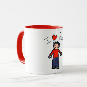 "Eu adoro Pai" combo duas caneca tonta.Caneca