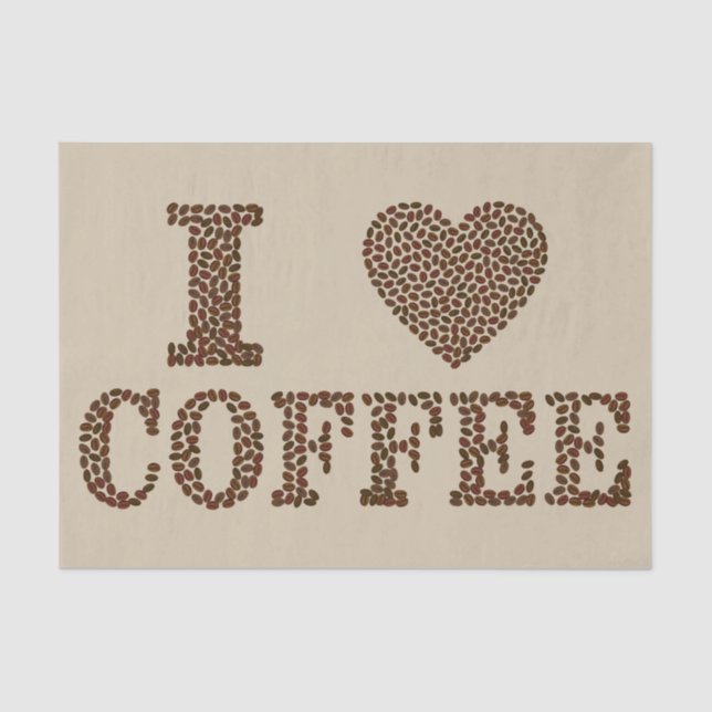 Eu adoro papel de lenço de café (Frente )