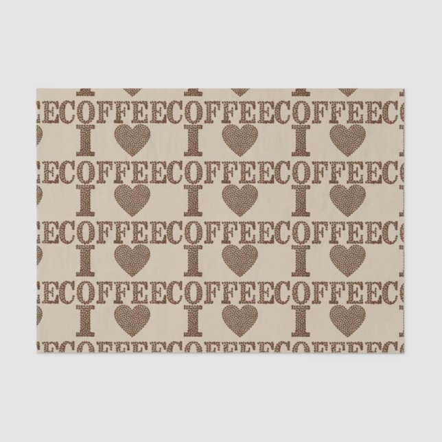 Eu adoro papel de lenço de café (Frente )