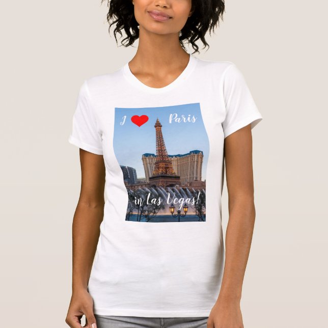 Eu adoro Paris na camiseta Las Vegas (Frente)