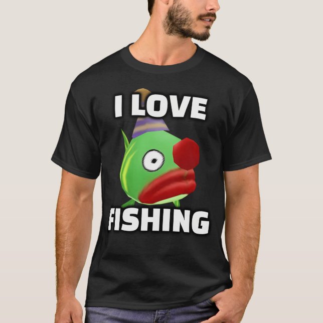 Eu Adoro Pescar Peixe Palhaço Na Cidade De Camisa (Frente)