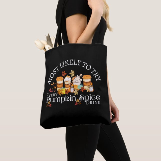 Eu adoro Pumpkin Spice Bebe Tote Bag (Close Up)