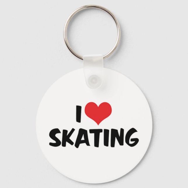 Eu Adoro Skating Chaveiro (Frente)