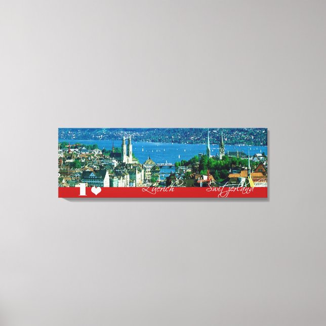 Eu adoro Suiça Zuerich - Canvas (Frente)