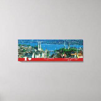 Eu adoro Suiça Zuerich - Canvas