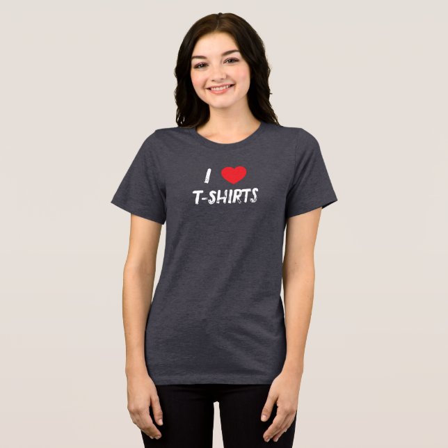 Eu adoro T-Shirts T-Shirt (Frente Completa)