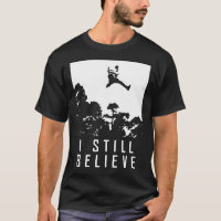 Eu ainda acredito na camisa E do fã de rock and Ro