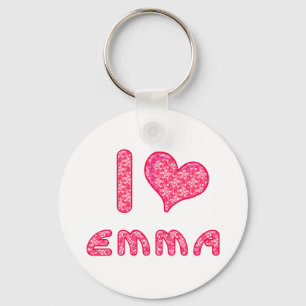 eu ama/o chaveiro emma do coração para amantes d