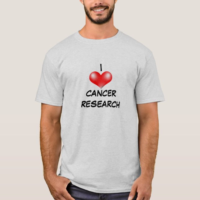 Eu amo a camisa da investigação do cancro (Frente)
